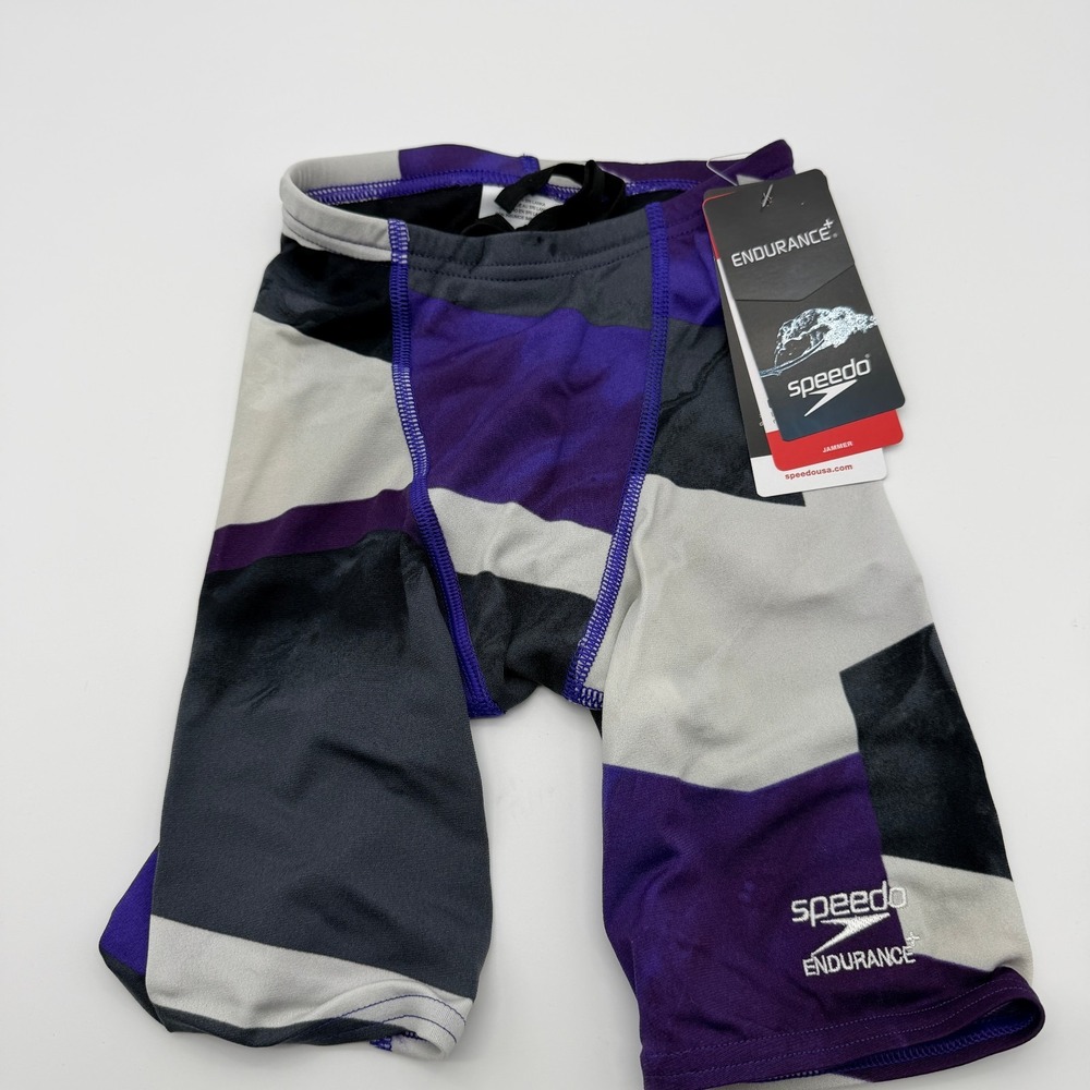 Speedo Glimmer Jammer ML Youth 22 Endurance+ Purple Black Swim